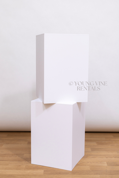 White Urn Pedestals (2x)